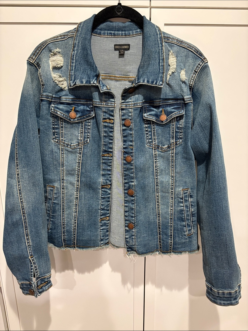 C&C  Distressed Jean Jacket